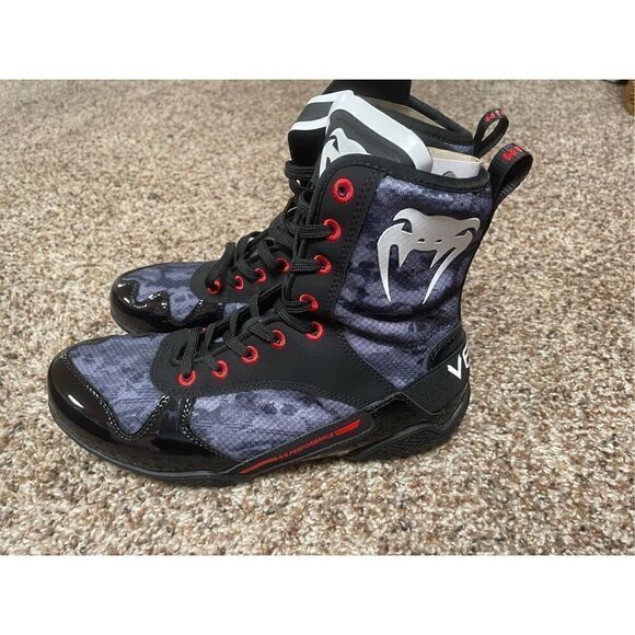 Venum Elite Boxing Lace Up Shoes Dark Camo Men’s Size 7 Brand New with Box - Picture 7 of 12